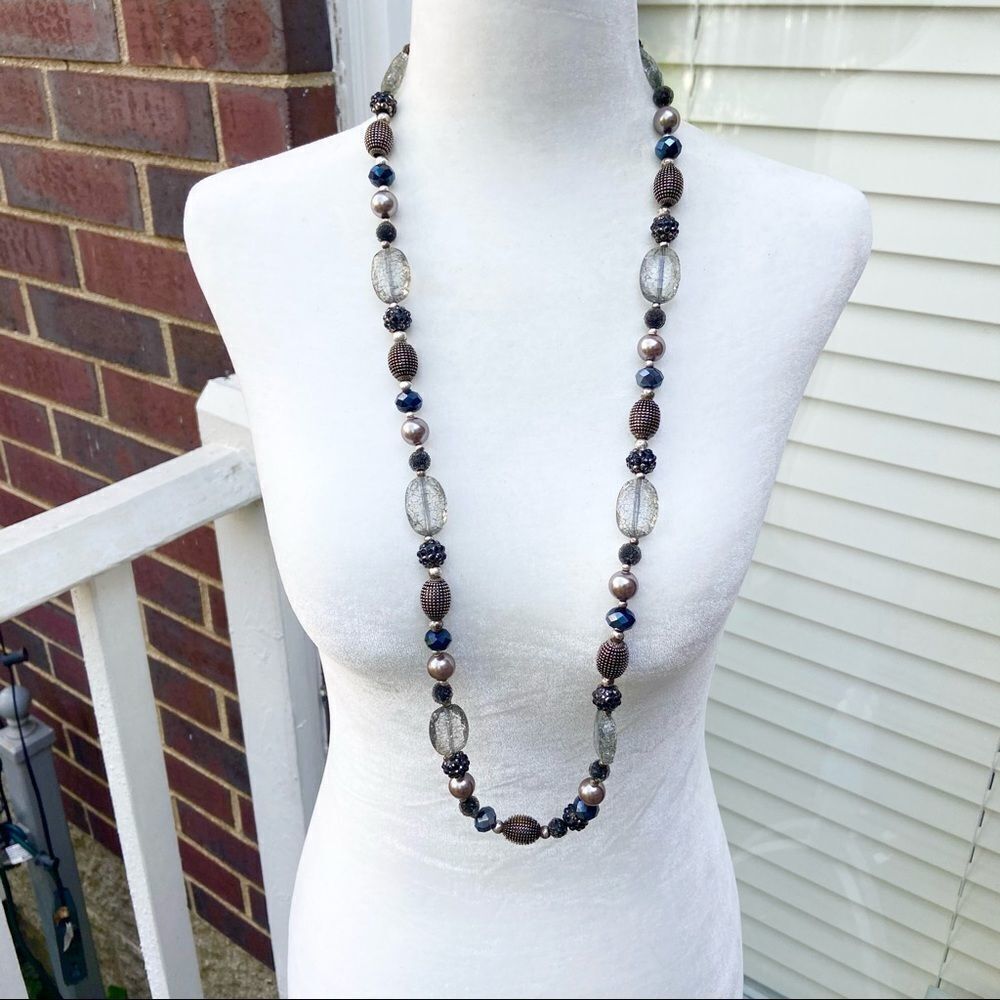Premier Designs Long Beaded Statement Necklace